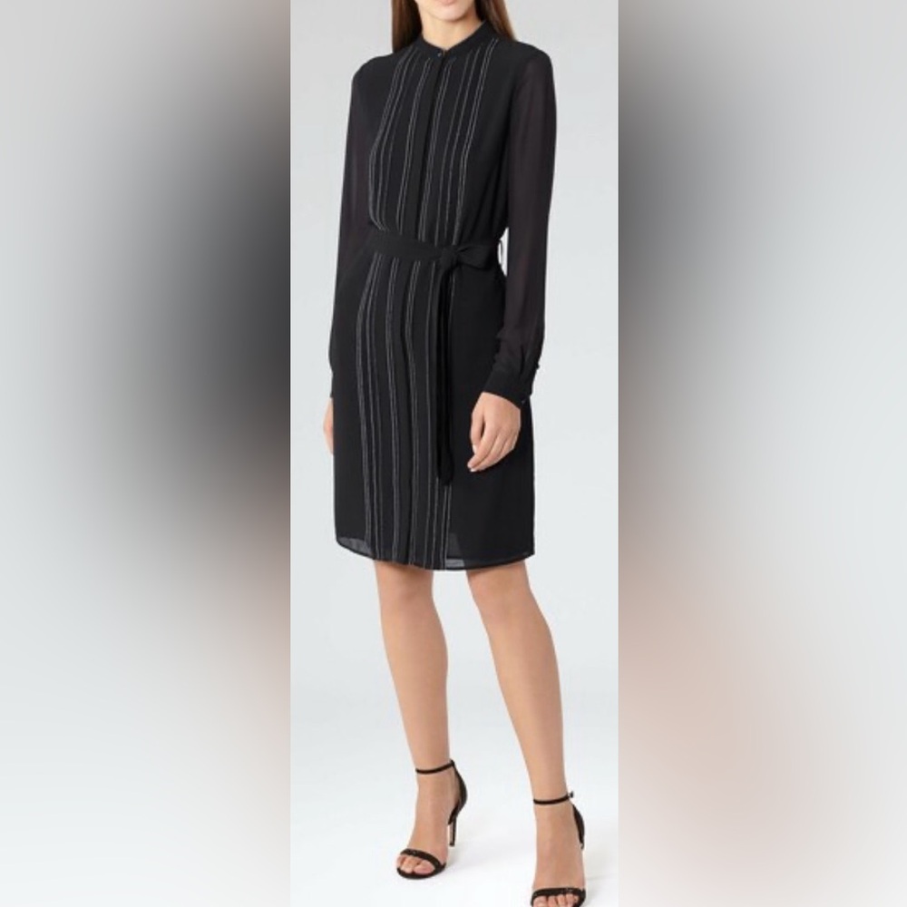 Reiss Cairn long sleeve shift dress